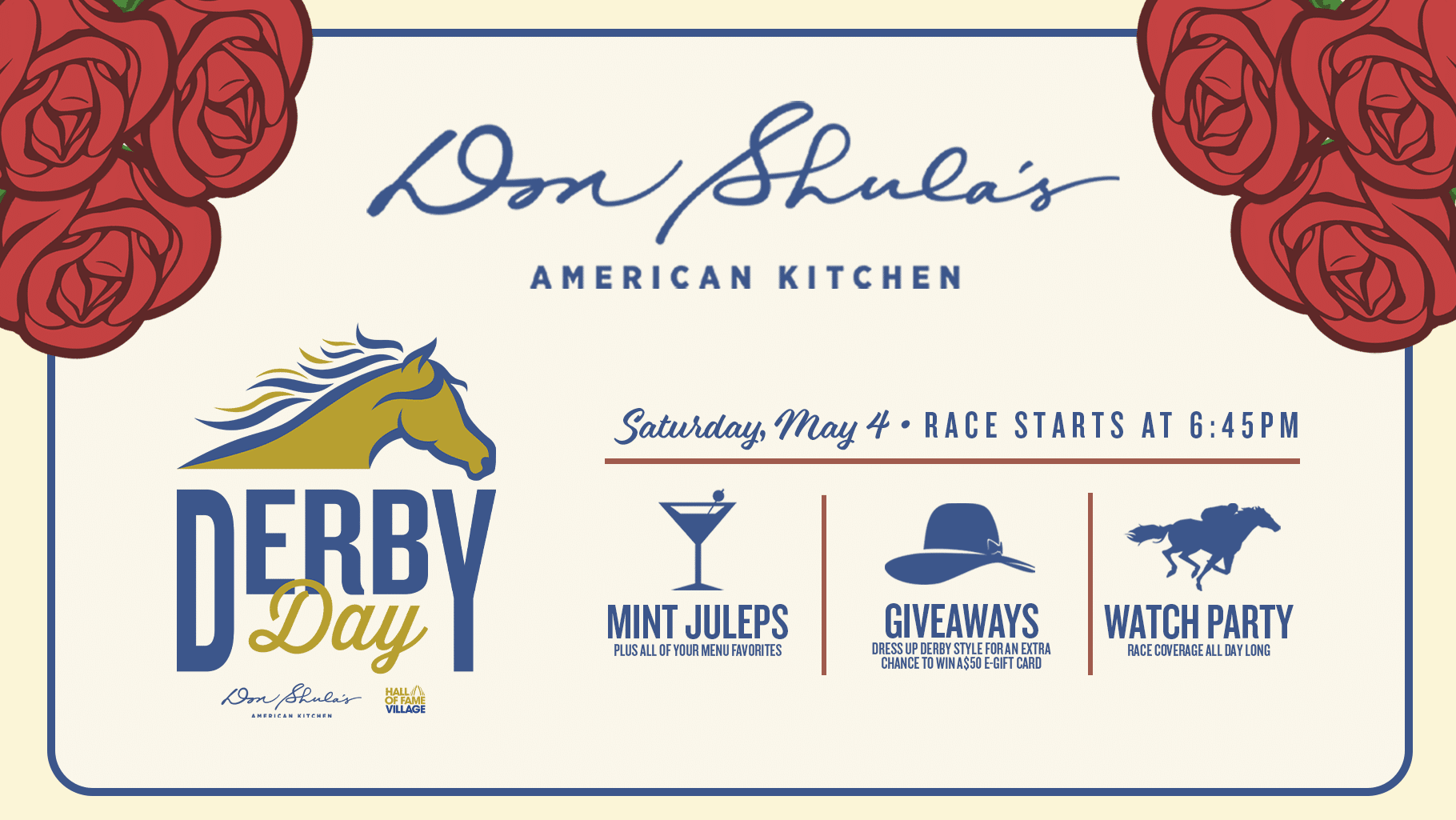 Don Shula's American Kitchen Derby Day Promo