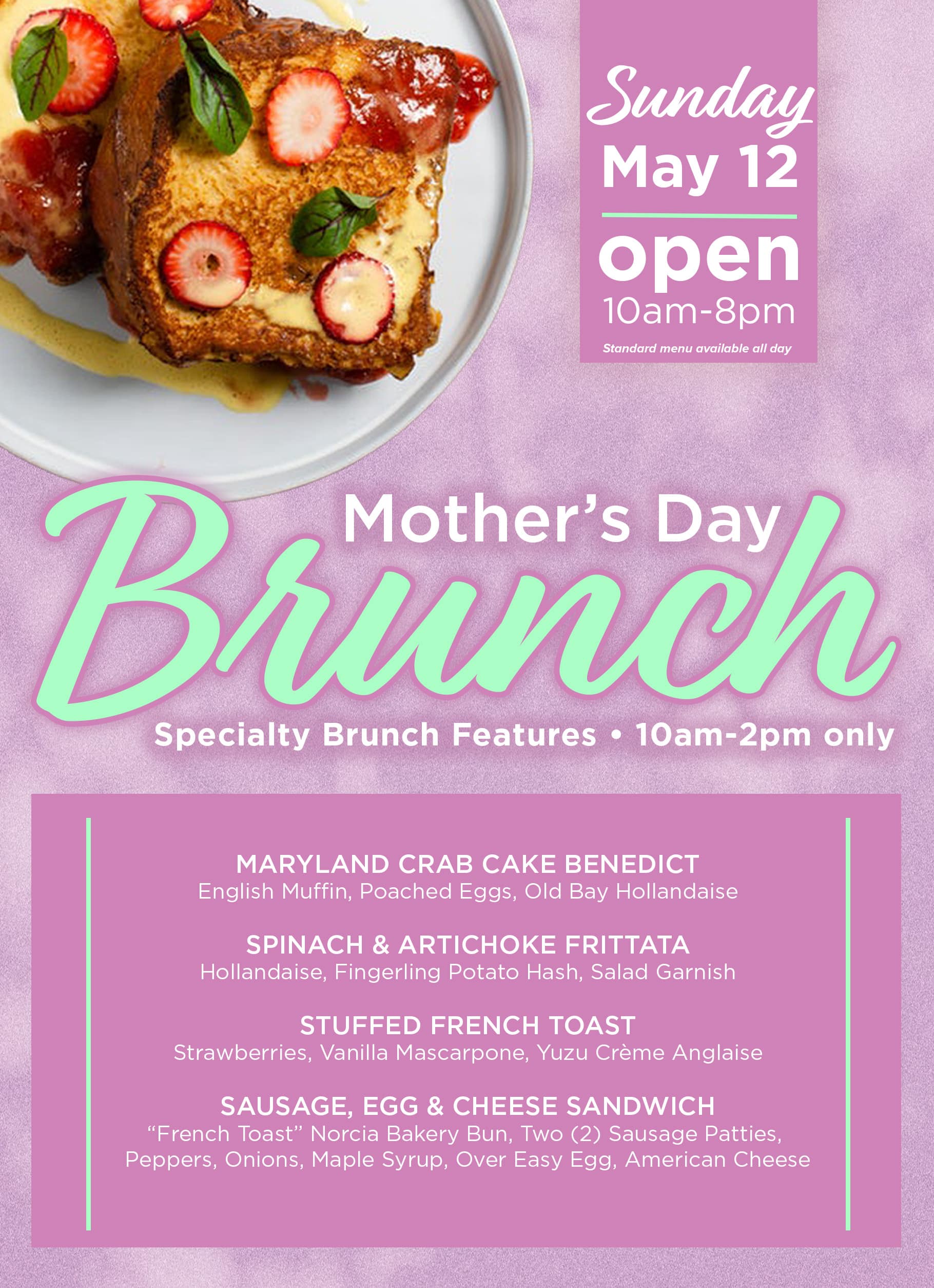 Don Shula's American Kitchen Mother's Day Brunch Menu